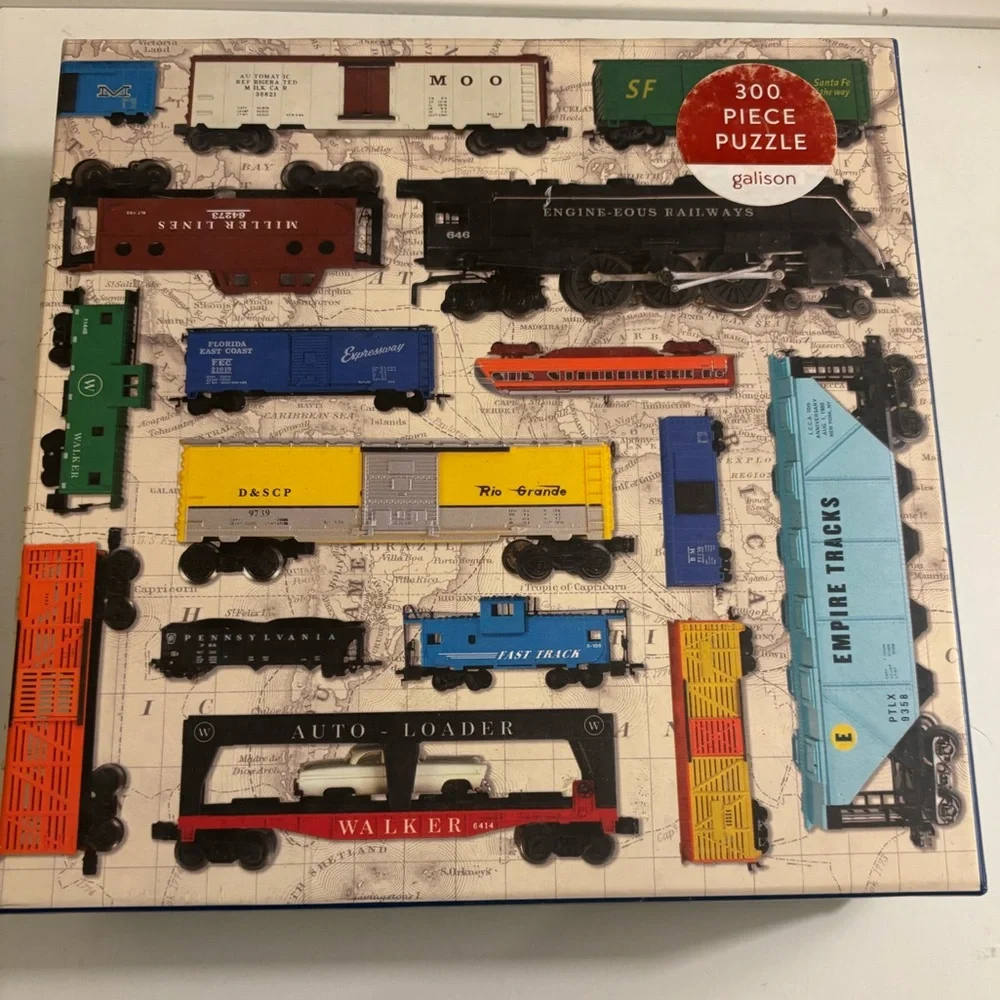 Galison Vintage Toy Trains Puzzle, 300 Pieces